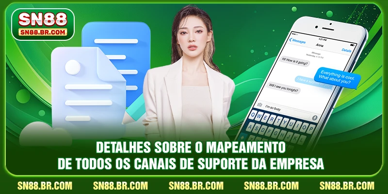 Detalhes sobre o mapeamento de todos os canais de suporte da empresa