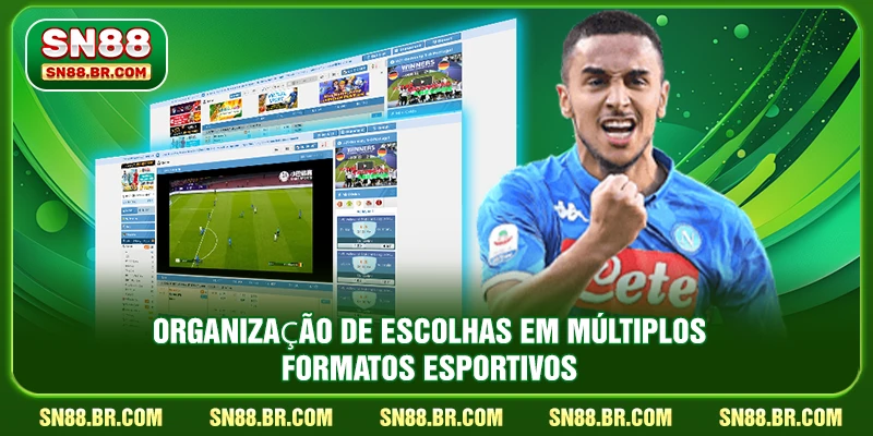 Organização de escolhas em múltiplos formatos esportivos