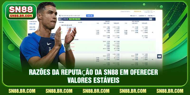 Razões da reputação da SN88 em oferecer valores estáveis