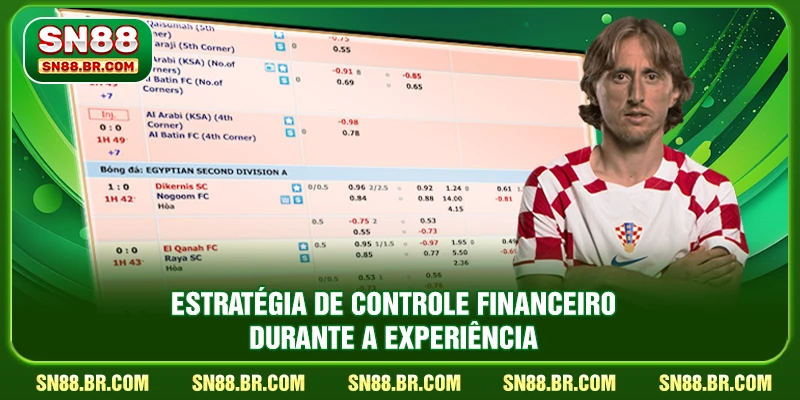 Estratégia de controle financeiro durante a experiência